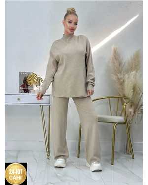 ЖЕНСКИЙ КОСТЮМ ТКАНЬ ТРИКОТАЖ, ЭКО КОЖА