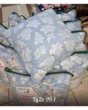 Подушка лебяжий пух Ткань чехла тик Размер 70x70см