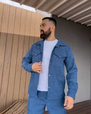 МУЖСКОЙ КОСТЮМ ДВОЙКА В РАЗМЕР ТКАНЬ СПАНДЕКС ЗАМШ