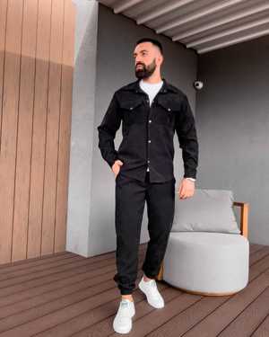 МУЖСКОЙ КОСТЮМ ДВОЙКА В РАЗМЕР ТКАНЬ СПАНДЕКС ЗАМШ