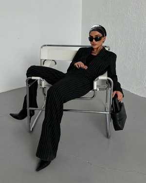 ЖЕНСКИЙ КОСТЮМ ДВОЙКА В РАЗМЕР ТКАНЬ МОСКВА ПОЛОСКА