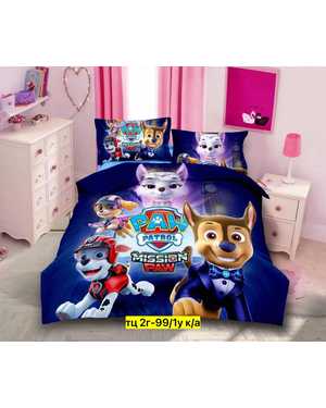 Комплект детского постельного белья. Ткань Сатин(возможно замена на похожее)