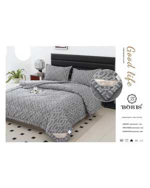 Комплект постельного белья с готовым одеялом Boris. Ткань: Сатин Хлопок Наполнитель одеяло: Шелк(возможно замена на похожее)
