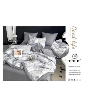 Комплект постельного белья с готовым одеялом Boris. Ткань: Сатин Хлопок Наполнитель одеяло: Шелк(возможно замена на похожее)