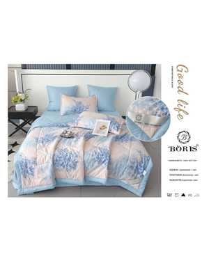 Комплект постельного белья с готовым одеялом Boris. Ткань: Сатин Хлопок Наполнитель одеяло: Шелк(возможно замена на похожее)