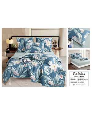 Комплект постельного белья с готовым одеялом. Ткань: хлопок вискоза Простынь на резинке(возможно замена на похожее)