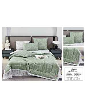 Комплект постельного белья с готовым одеялом. Вид ткани: Сатин Хлопок Наполнитель одеяло: 100% шелк Тусса(возможно замена на похожее)