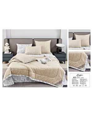 Комплект постельного белья с готовым одеялом. Вид ткани: Сатин Хлопок Наполнитель одеяло: 100% шелк Тусса(возможно замена на похожее)