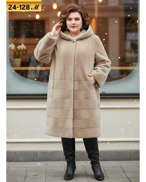 ШУБА ТКАНЬ ИМИТАЦИЯ ПОД НОРКУ КРЕСТОВКУ