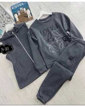 ЖЕНСКИЙ КОСТЮМ ТРОЙКА ТКАНЬ ФЛИС