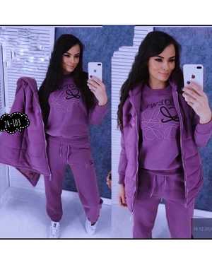 ЖЕНСКИЙ КОСТЮМ ТРОЙКА ТКАНЬ ФЛИС