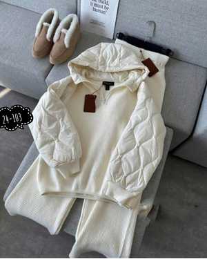 ЖЕНСКИЙ КОСТЮМ ДВОЙКА ТКАНЬ МАХРОВАЯ ЛАПША+СИНТЕПОН