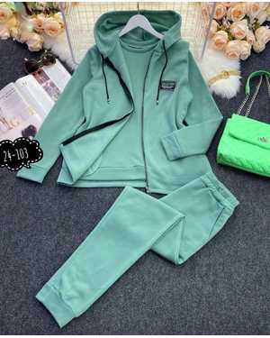 ЖЕНСКИЙ КОСТЮМ ТРОЙКА ТКАНЬ ФЛИС