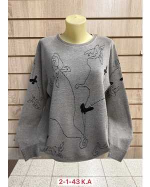 СВИТЕР ТКАНЬ 50% CASHMERE, 28% WOOL, 17% COTTON, 5% ELASTANE