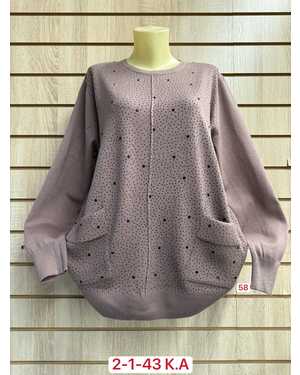 СВИТЕР ТКАНЬ 52% CASHMERE, 28% WOOL, 15% COTTON, 5% ELASTANE