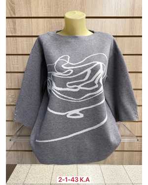 СВИТЕР ТКАНЬ 55% CASHMERE, 18% WOOL, 21% COTTON, 6% SPANDEX