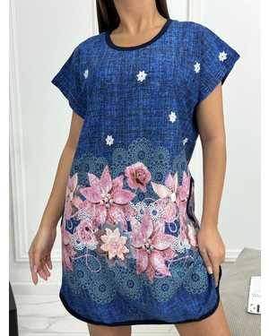 ТУНИКА В РАЗМЕР ТКАНЬ ХЛОПОК