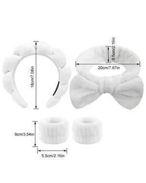 Набор для косметических процедур Ободок, повязка и нарукавники