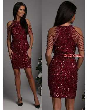 ПЛАТЬЕ ТКАНЬ БАРХАТНАЯ ПАЙЕТКА