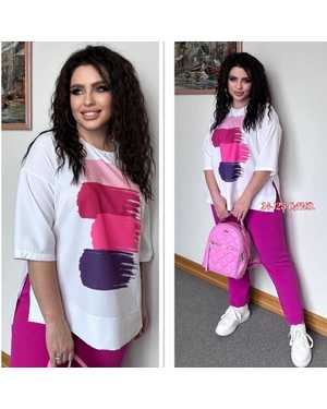 ЖЕНСКИЙ КОСТЮМ ДВОЙКА ТКАНЬ БЕНГАЛИН С СУБЛИМАЦИЕЙ