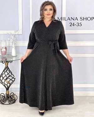 ПЛАТЬЕ ТКАНЬ КРЕП С НАПЫЛЕНИЕМ БЛЕСТОК