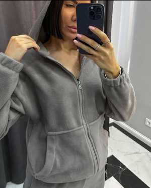 ЖЕНСКИЙ КОСТЮМ ДВОЙКА В РАЗМЕР ТКАНЬ ДВУХСТОРОНЫЙ ФЛИСС