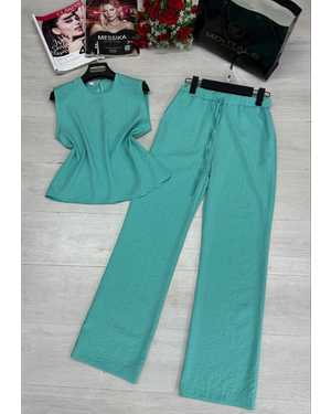 ЖЕНСКИЙ КОСТЮМ ДВОЙКА В РАЗМЕР ТКАНЬ ФРАНЦУЗСКИЙ ЛЕН