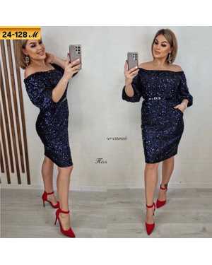 ПЛАТЬЕ ТКАНЬ ПАЙЕТКА НА ВЕЛЮР + ПОДКЛАДКА