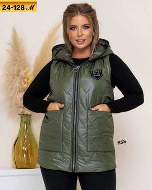 ЖИЛЕТКА ТКАНЬ ПЛАЩЕВКА С ПОДКЛАДКОЙ, СИНТЕПОН