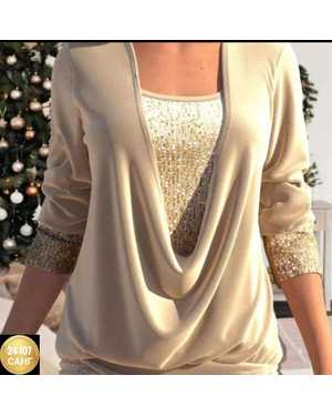 КОФТА ТКАНЬ КРЕП+ПАЙЕТКА