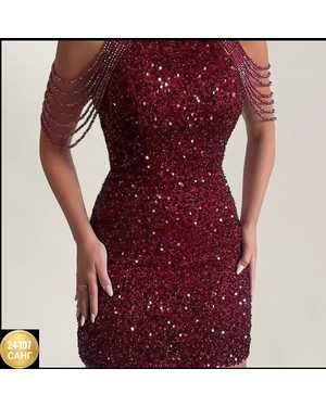 ПЛАТЬЕ В РАЗМЕР ТКАНЬ ПАЙЕТКА НА БАРХАТ