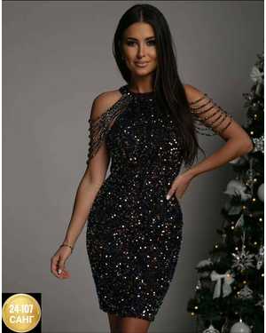 ПЛАТЬЕ В РАЗМЕР ТКАНЬ ПАЙЕТКА НА БАРХАТ