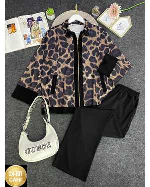 ЖЕНСКИЙ КОСТЮМ ДВОЙКА ТКАНЬ ТРИКОТАЖ С СУБЛИМАЦИЕЙ