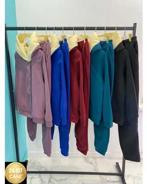 ЖЕНСКИЙ КОСТЮМ ДВОЙКА ТКАНЬ ФЛИС С БАРАШКОЙ