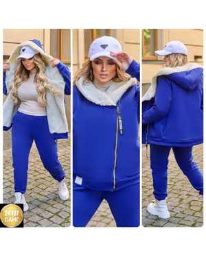 ЖЕНСКИЙ КОСТЮМ ДВОЙКА ТКАНЬ ФЛИС С БАРАШКОЙ