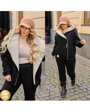 ЖЕНСКИЙ КОСТЮМ ДВОЙКА ТКАНЬ ФЛИС С БАРАШКОЙ