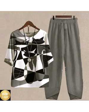 ЖЕНСКИЙ КОСТЮМ В РАЗМЕР ТКАНЬ ЛЁН ХБ С СУБЛИМАЦИЕЙ