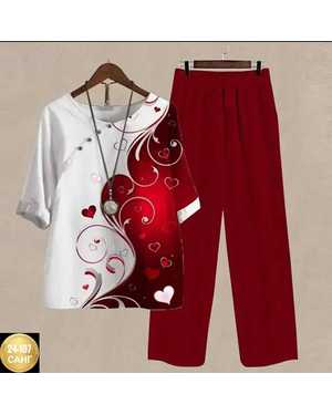 ЖЕНСКИЙ КОСТЮМ В РАЗМЕР ТКАНЬ ЛЁН ХБ С СУБЛИМАЦИЕЙ