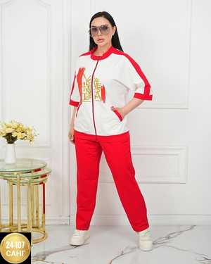 ЖЕНСКИЙ КОСТЮМ ДВОЙКА ТКАНЬ ТРИКОТАЖ