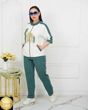 ЖЕНСКИЙ КОСТЮМ ДВОЙКА ТКАНЬ ТРИКОТАЖ