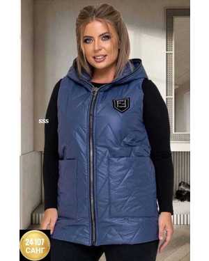 ЖИЛЕТКА ТКАНЬ ПЛАЩЕВКА С ПОДКЛАДКОЙ, НАПОЛНИТЕЛЬ СИНТЕПОН