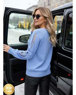 СВИТЕР ТКАНЬ КАШЕМИР ВЯЗАНЫЙ