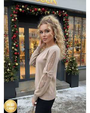 СВИТЕР ТКАНЬ КАШЕМИР ВЯЗАНЫЙ