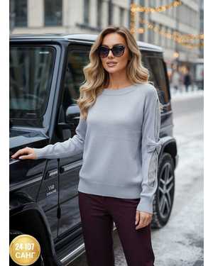 СВИТЕР ТКАНЬ КАШЕМИР ВЯЗАНЫЙ