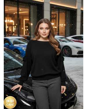 СВИТЕР ТКАНЬ КАШЕМИР ВЯЗАНЫЙ