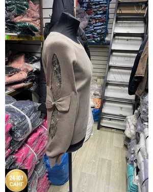 СВИТЕР ТКАНЬ КАШЕМИР ВЯЗАНЫЙ