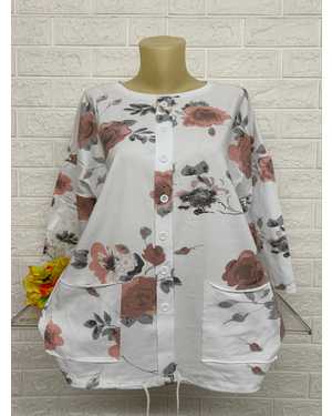 КОФТА ТКАНЬ 70% ХЛОПОК, 25% ПОЛИЭСТЕР, 5% СПАНДЕКС