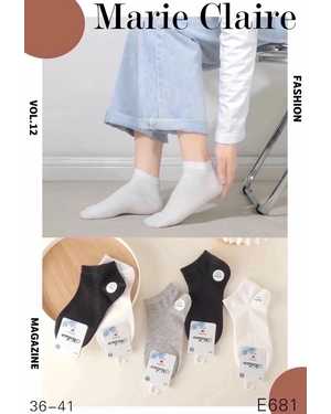 Женские носки Состав:Хлопок 90% Полиамид 5% Лайкра 5% Цена за упаковку:10 ШТРазмер:36-41