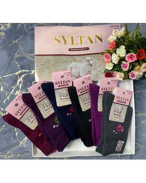 В подарочной упаковке носочки SYLTAN с шерстью кашемир для холодной зимы Цена за упаковку:6 ШТ Размер:36-41
