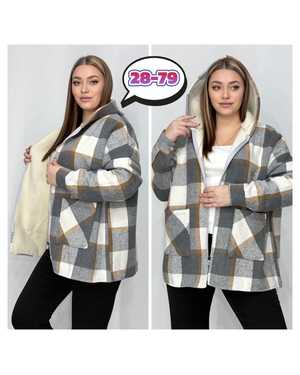 КОФТА В РАЗМЕР ТКАНЬ С МЕХОМ